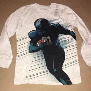 NWT Carter’s Kid Long Sleeve Football Player Tee - Size 8